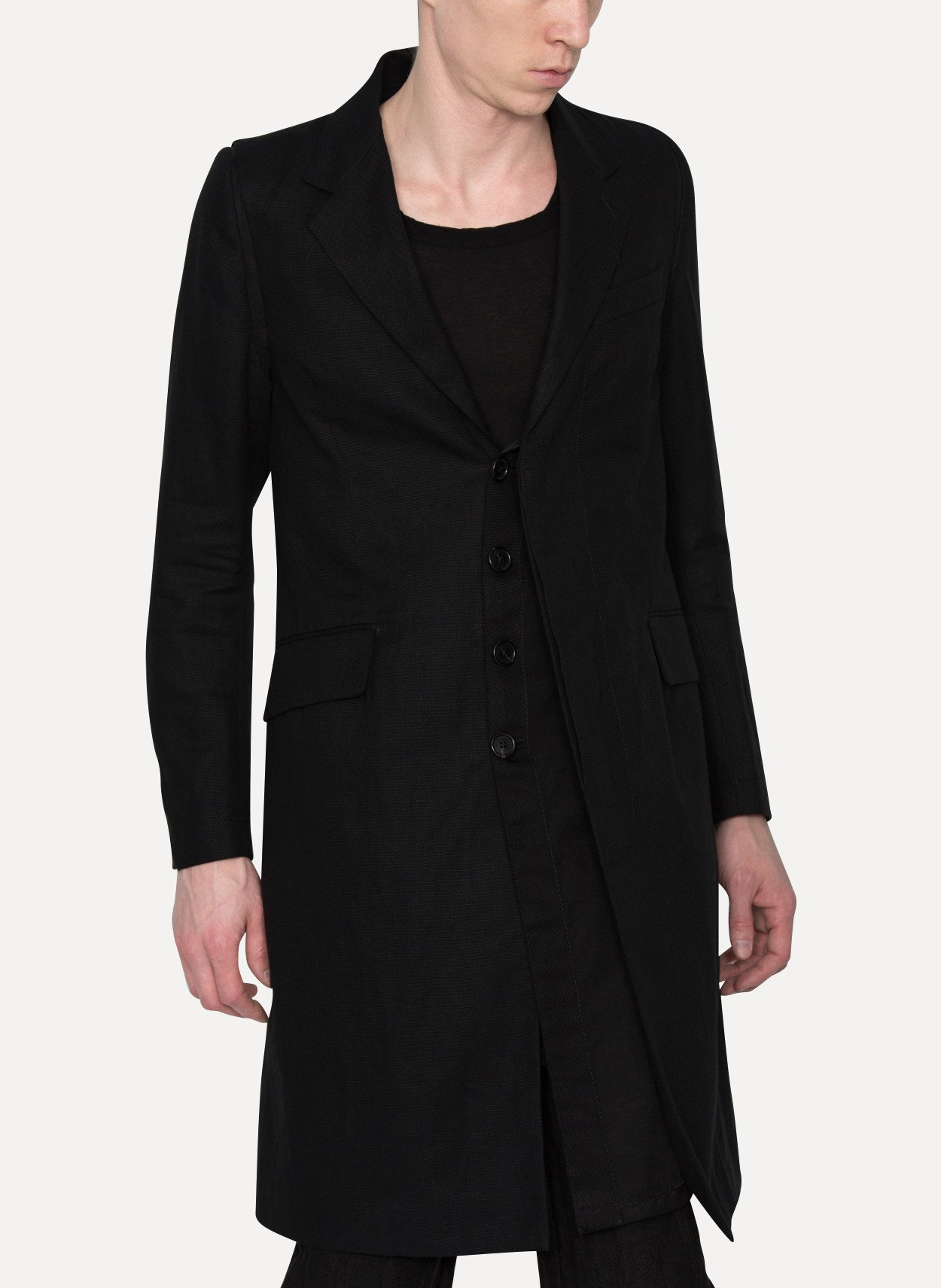 Ann demeulemeester Coat Banks + Bastiaan in Black for Men | Lyst