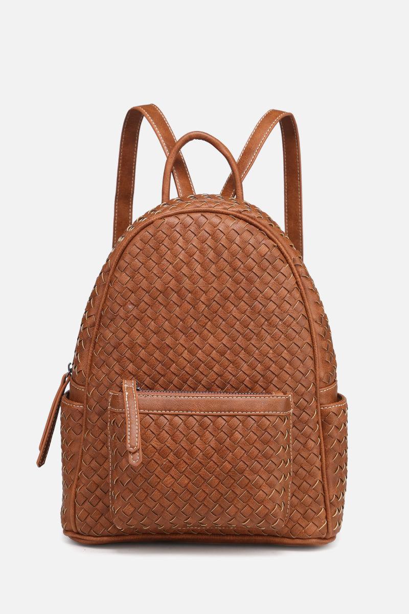 mini woven backpack