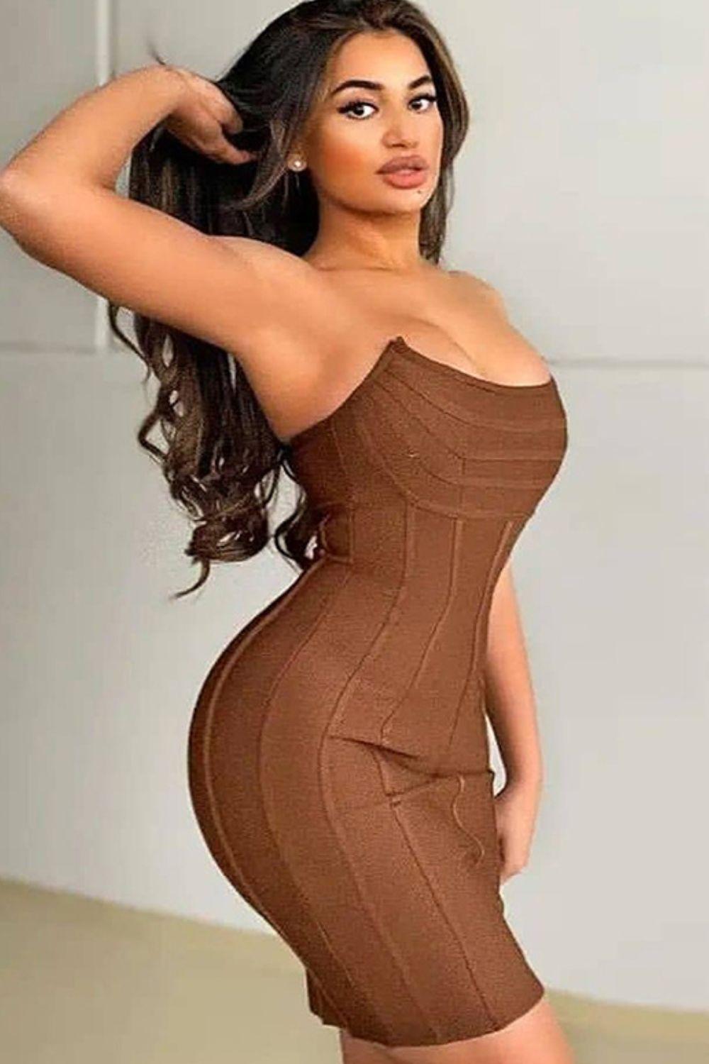 Crystal Wardrobe Synthetic Strapless 