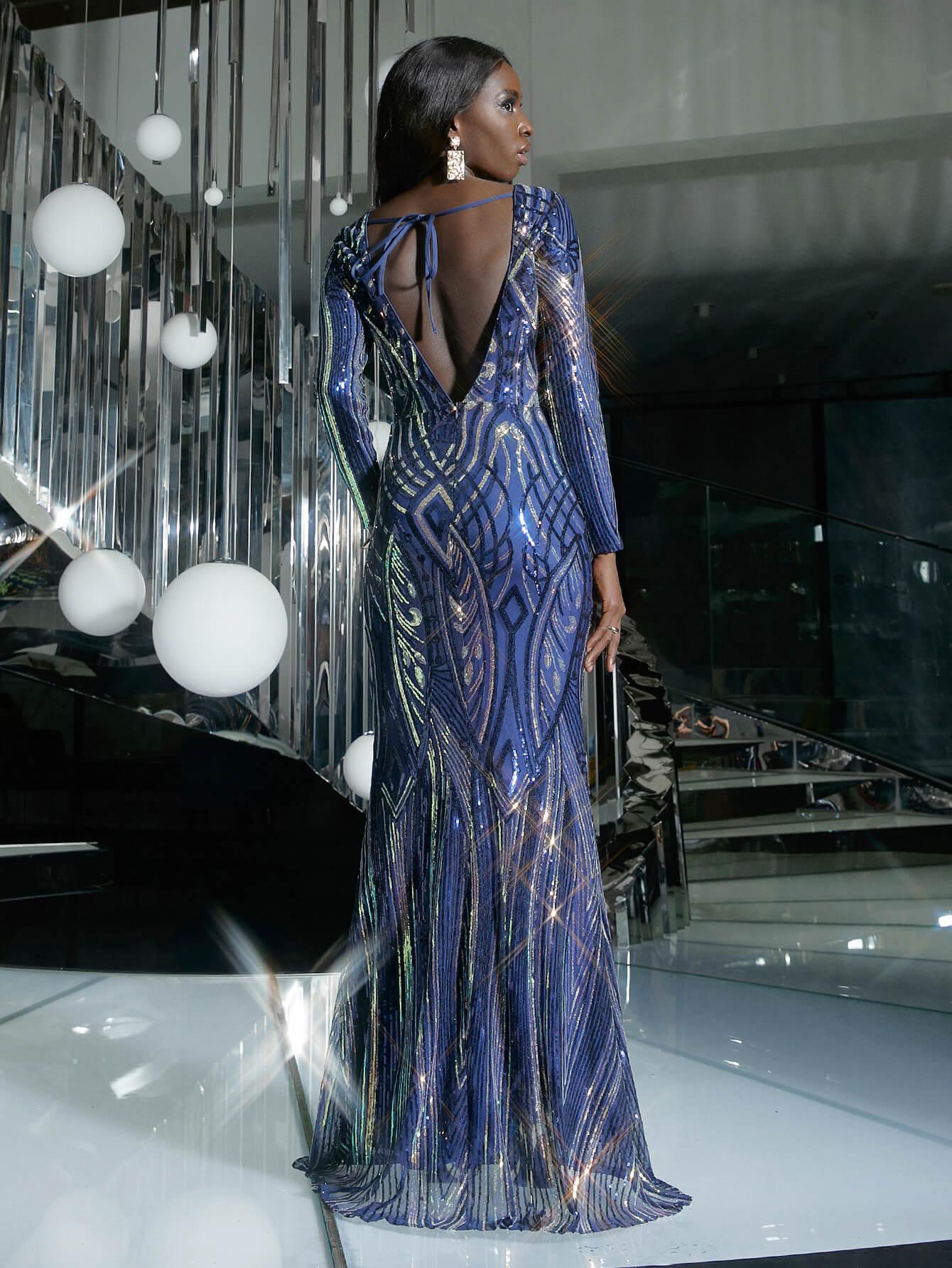 Crystal Wardrobe Synthetic Sequin Tied 