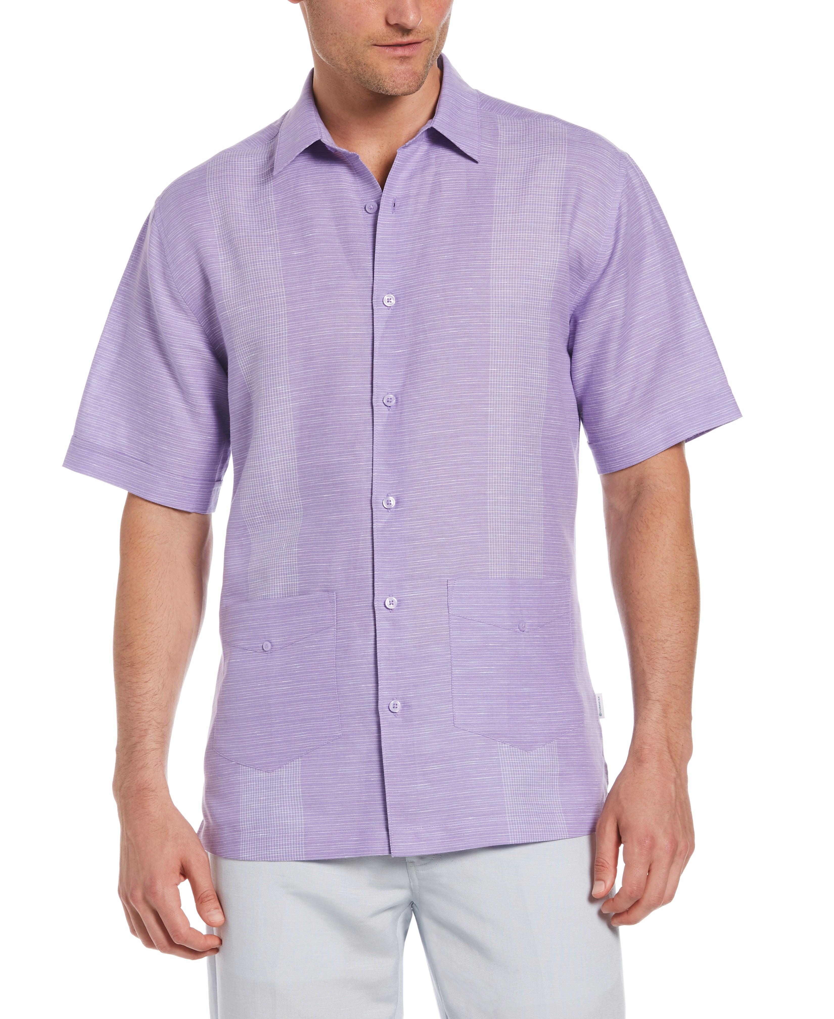 dilemma angle Proficiency Cubavera Linen-blend Yarn Dye Stripe Guayabera Shirt in Purple for Men |  Lyst
