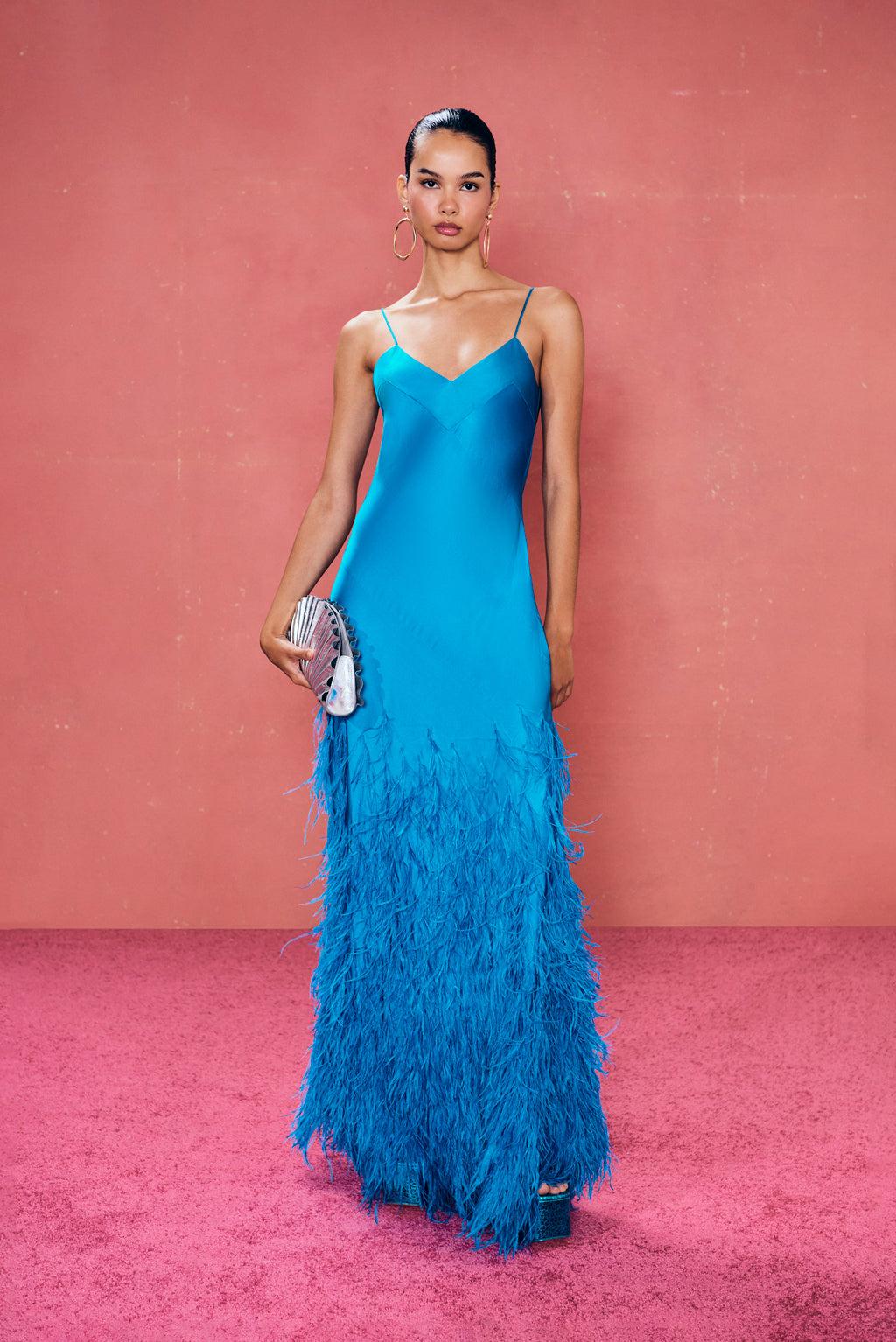 Cult Gaia Hansal Gown in Blue Lyst