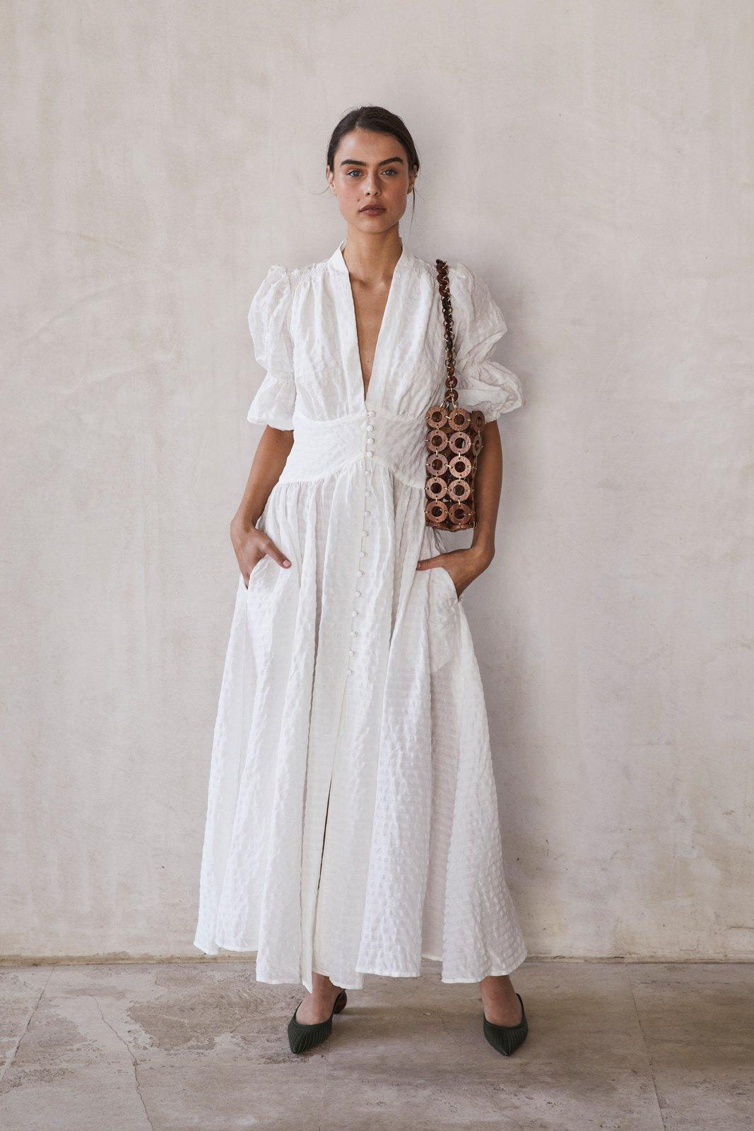 Cult Gaia Willow Dress in White | Lyst