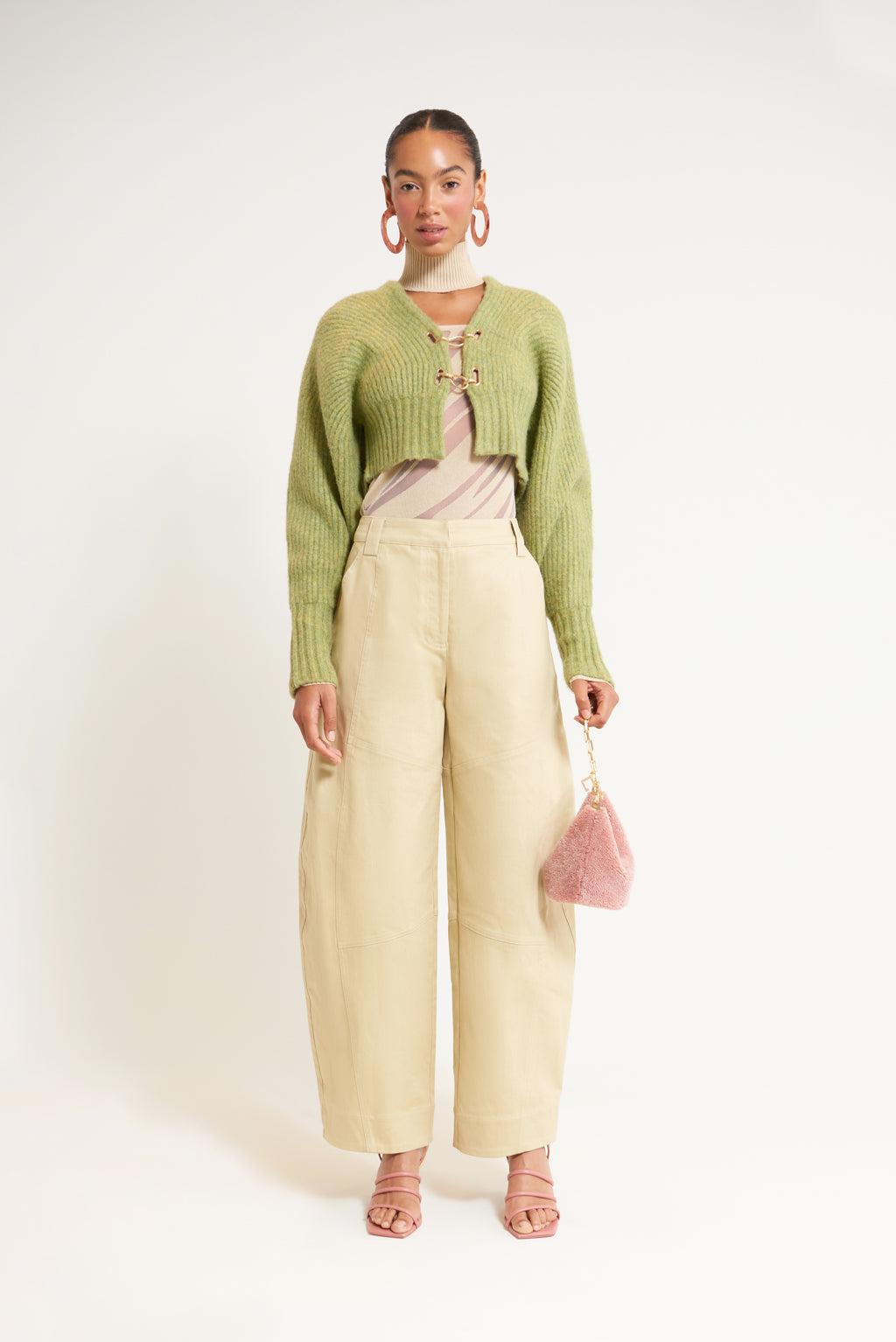 Cult Gaia Casella Knit Cardigan in Metallic Lyst