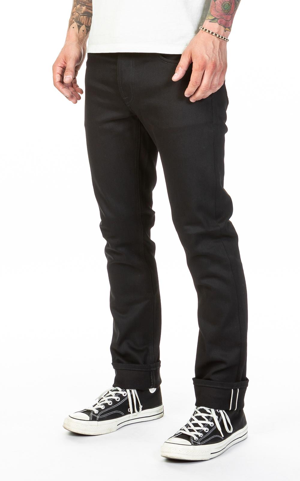 Nudie Jeans Denim Nudie Jeans Grim Tim Dry Black Comfort Selvage 12.75oz for Men - Lyst