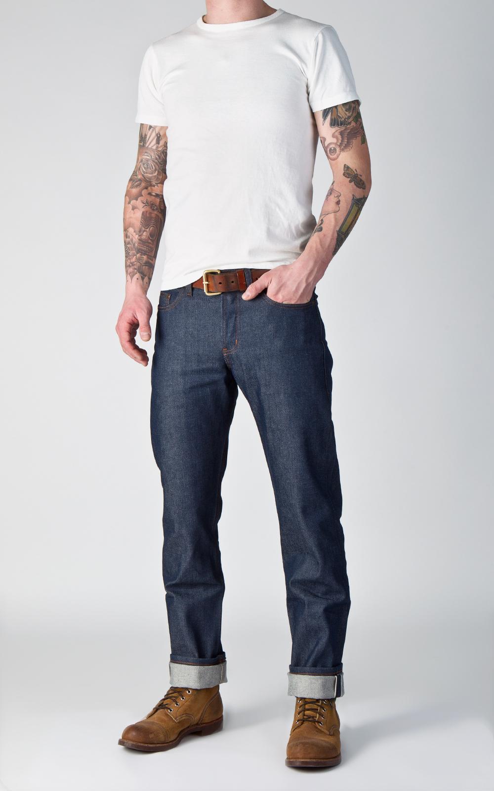 Naked \u0026 Famous Denim Weird Guy Natural 