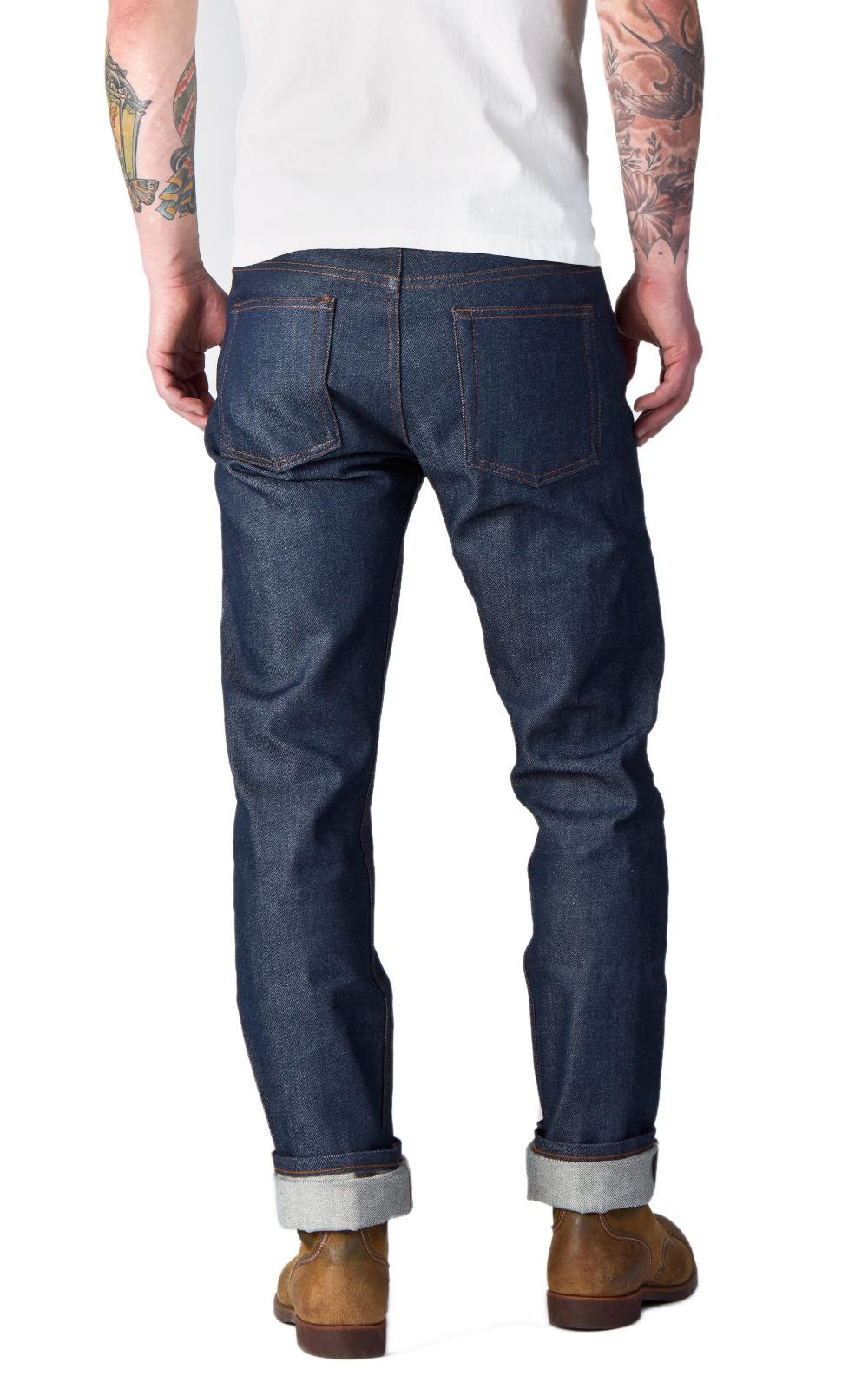 naked and famous natural indigo selvedge