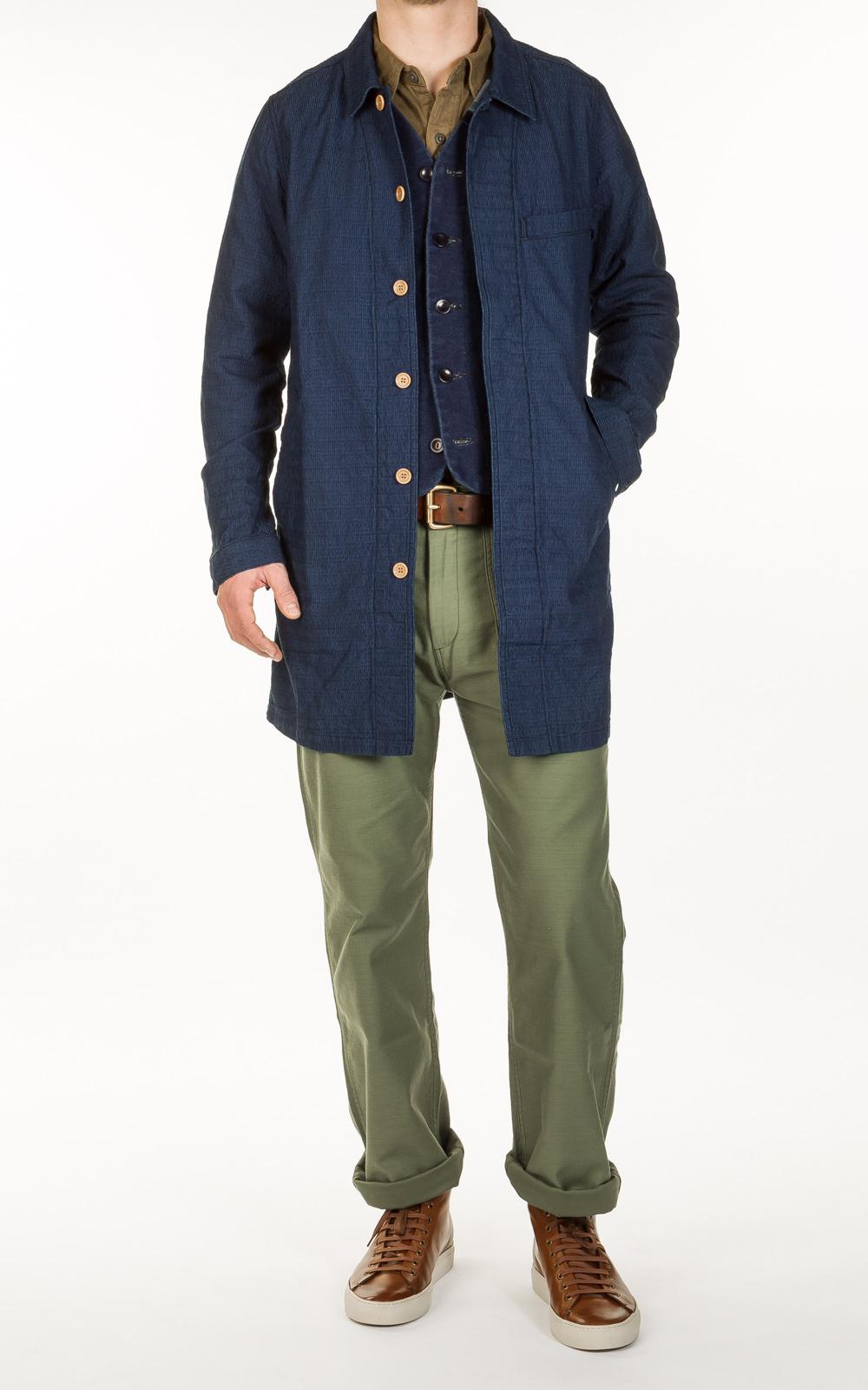 Jbco02 Shop Coat Dobby Indigo 