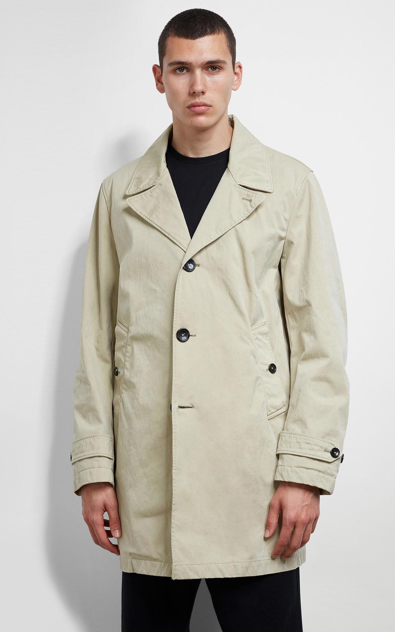 mens beige car coat