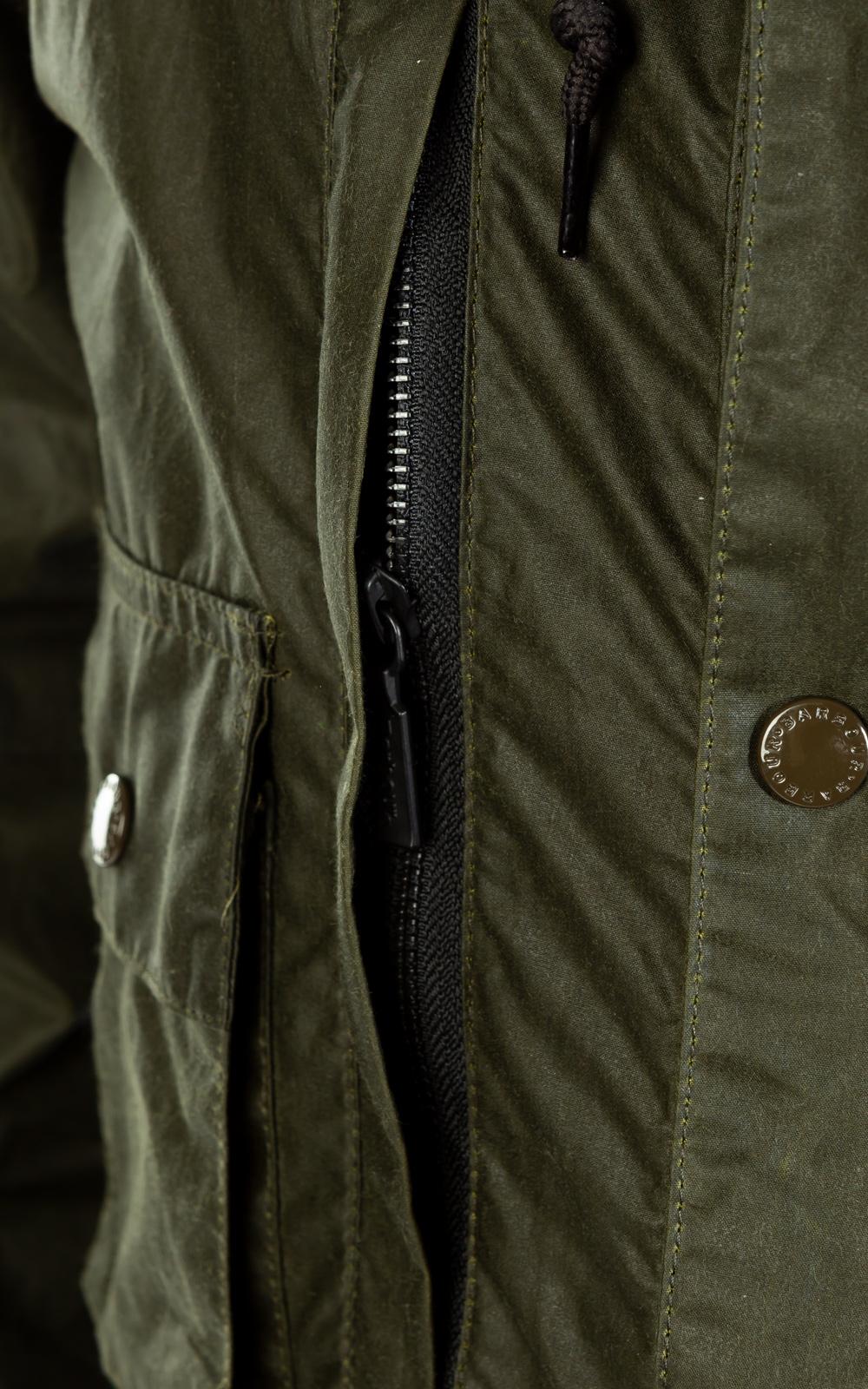 barbour zip parka