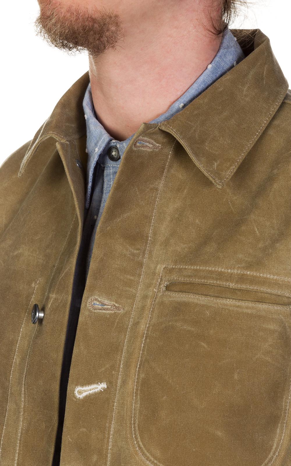 tan waxed canvas jacket
