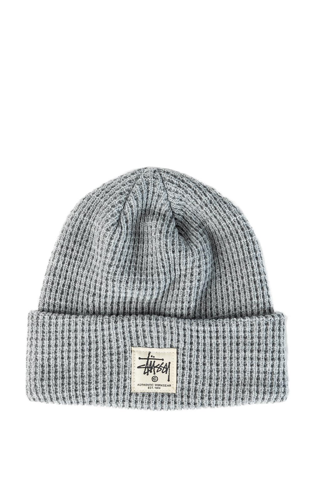 stussy waffle knit cuff beanie