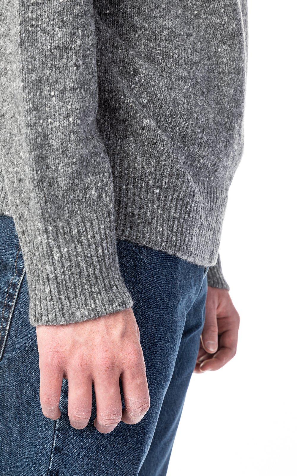 mens grey roll neck sweater