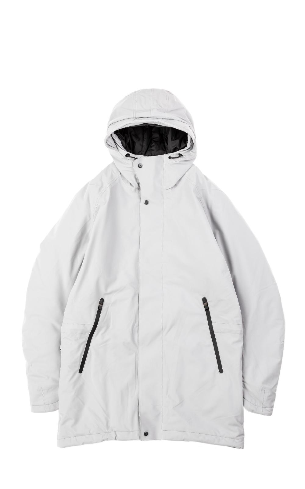 light grey parka