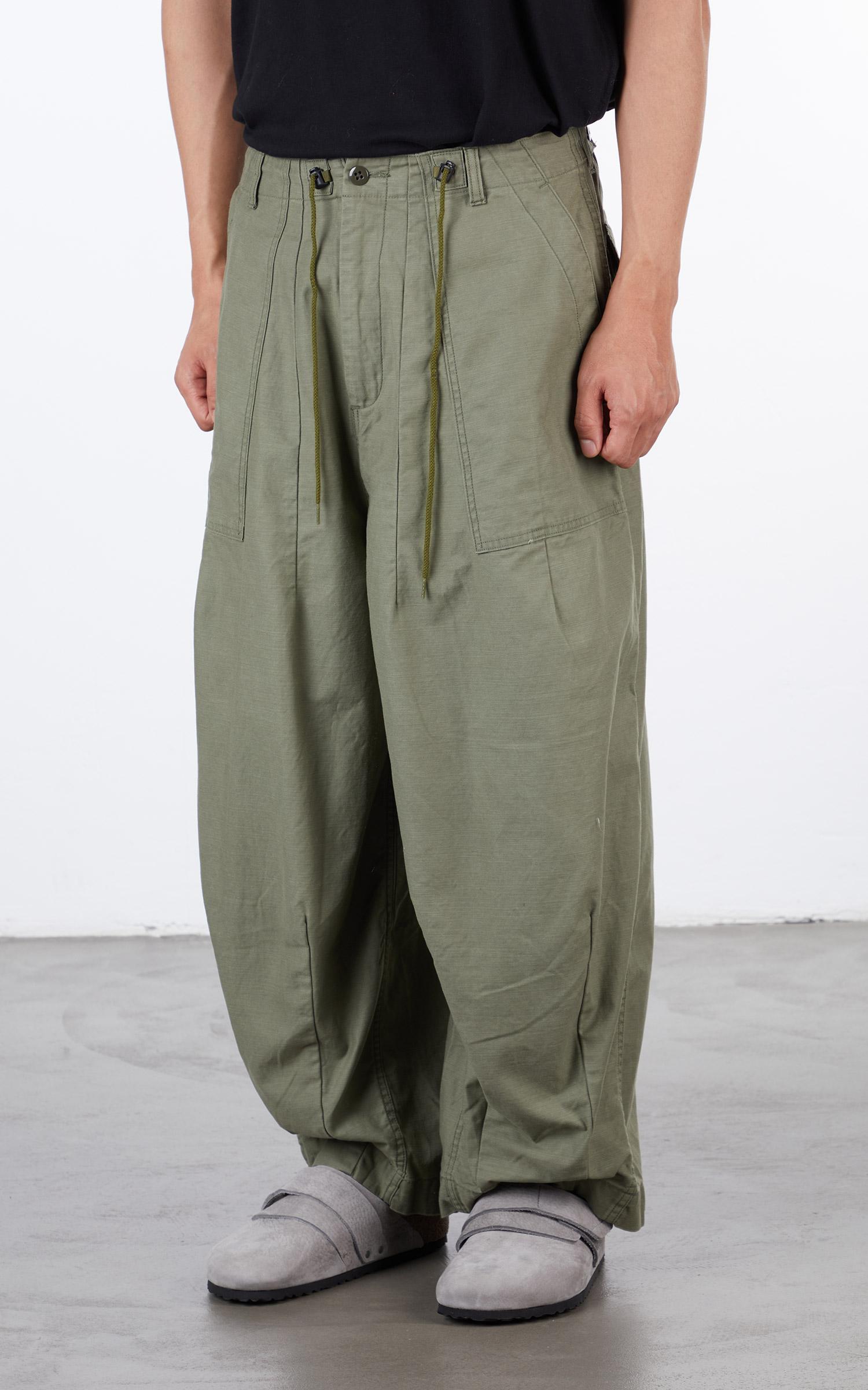 Needles Cotton H.d. Pant Fatigue Olive in Green for Men | Lyst