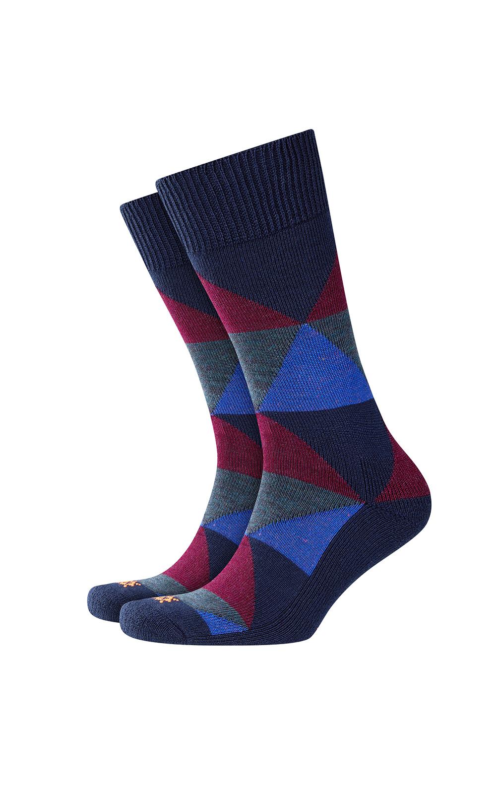 Burlington Wool Argyle Adventure Boy Socks Blue for Men - Lyst