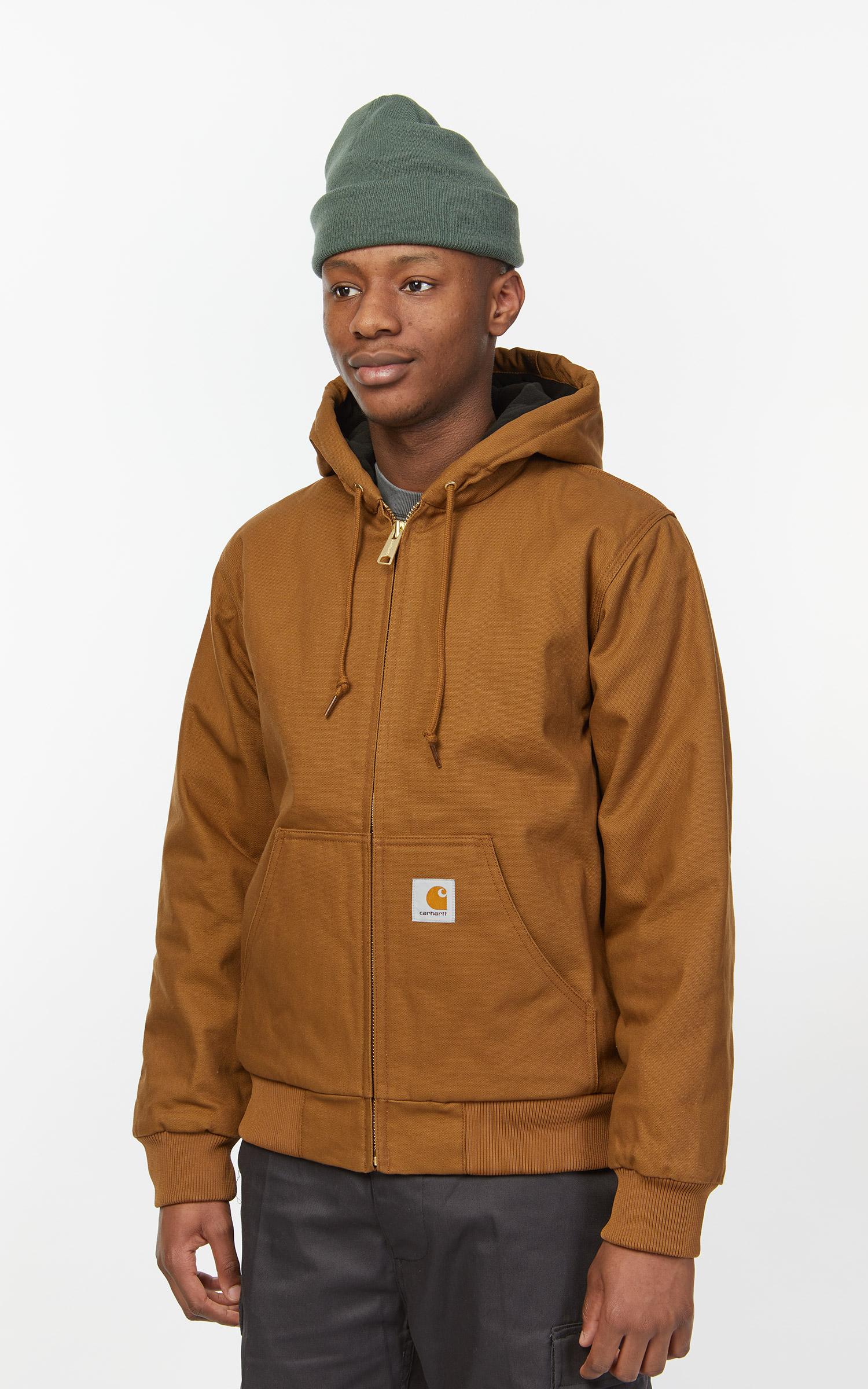 Carhartt WIP Cotton Active Jacket Hamilton Rigid in Brown for Men | Lyst