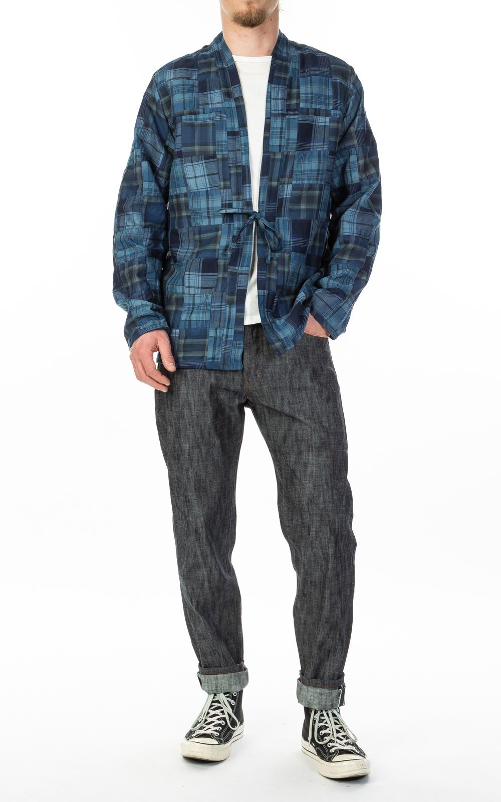 Naked \u0026 Famous Denim Kimono Shirt Boro 