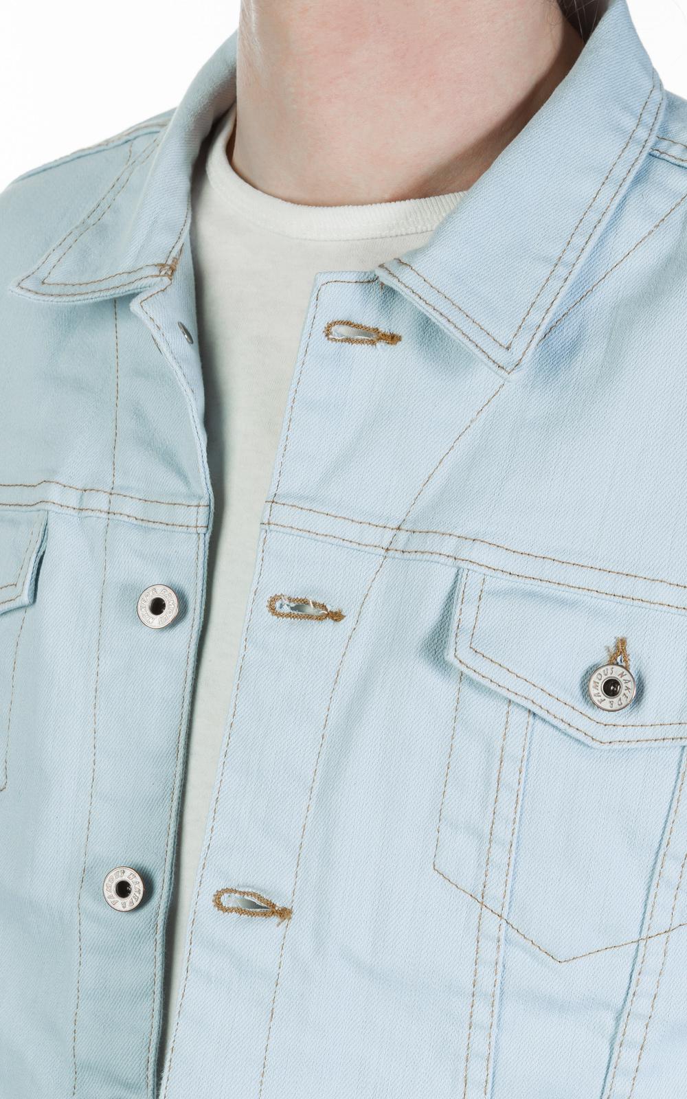 powder blue denim jacket
