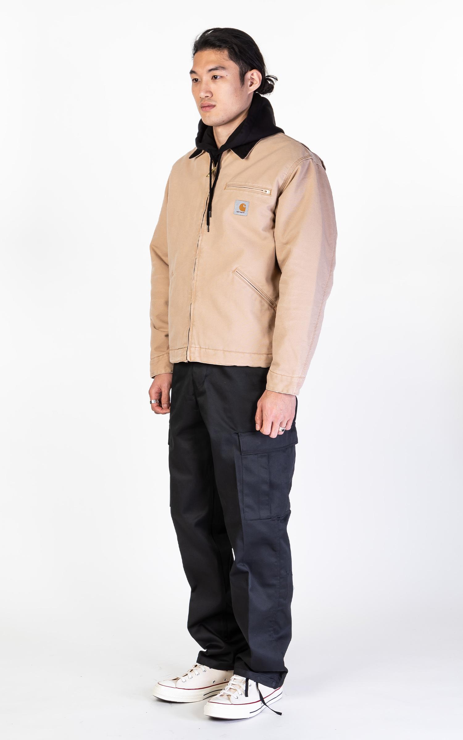Carhartt WIP Og Detroit Jacket Aged Canvas Dusty Hamilton Brown/black for Men - Lyst