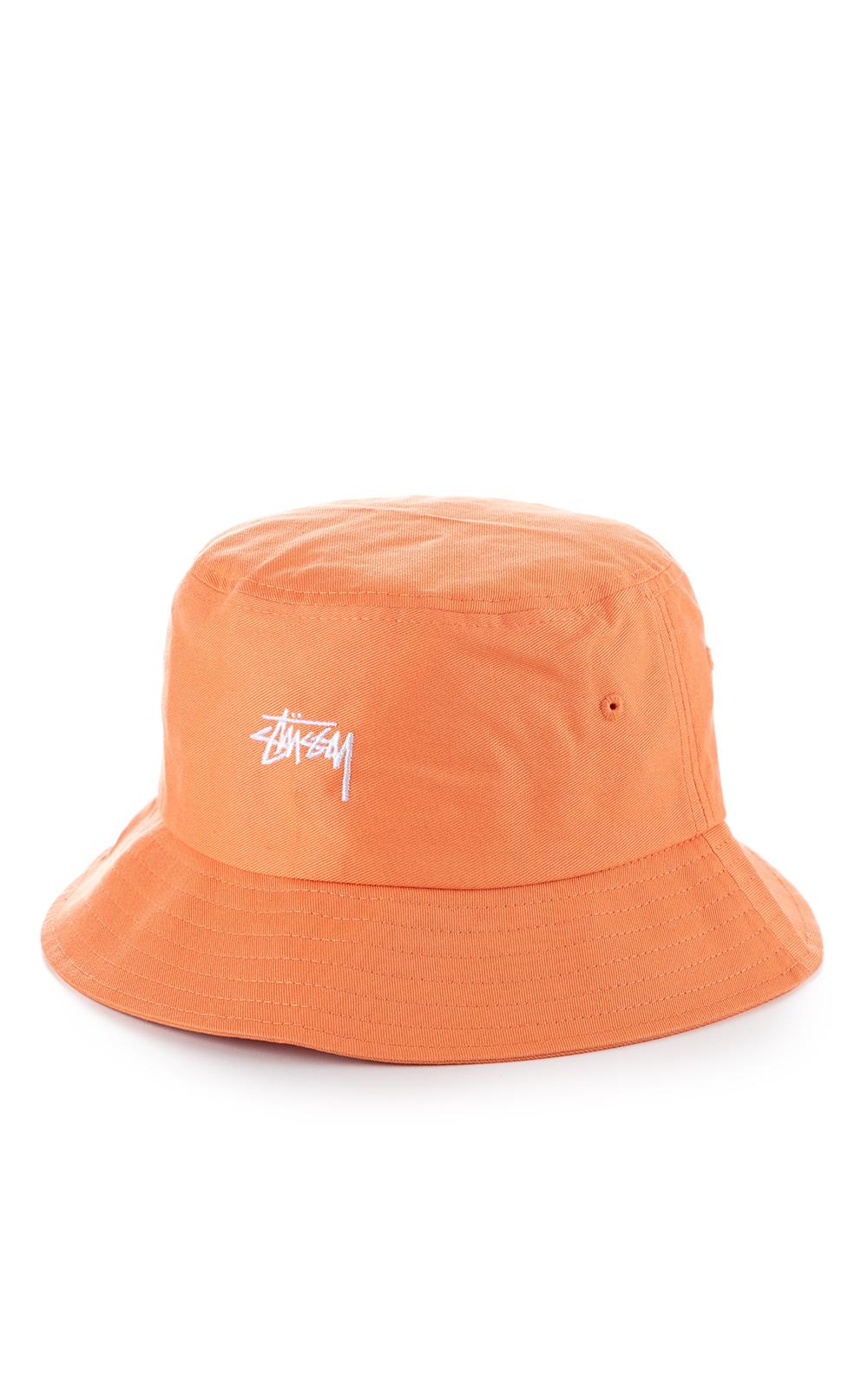 orange stussy bucket hat