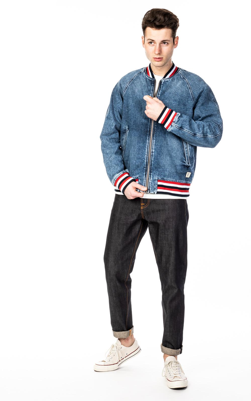 Nudie Jeans Denim Alex Bomber Jacket 