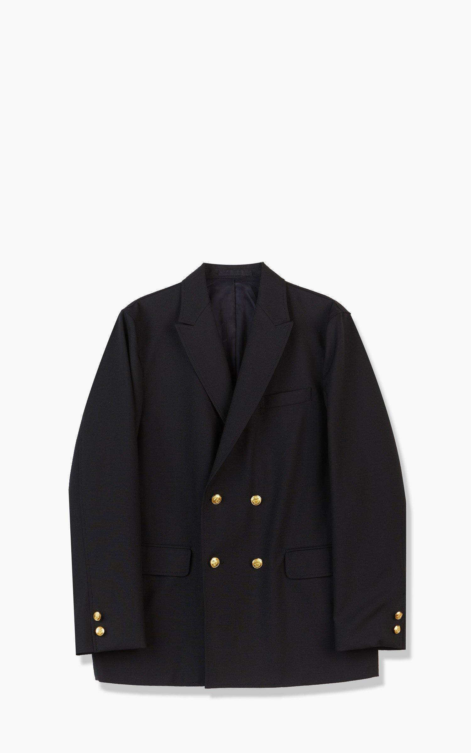 4b Double Breasted Blazer Wool Navy
