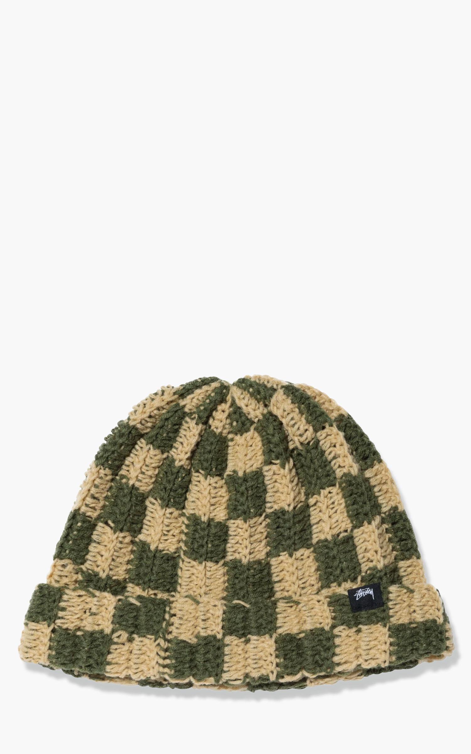 Stussy Synthetic Crochet Checker Beanie 