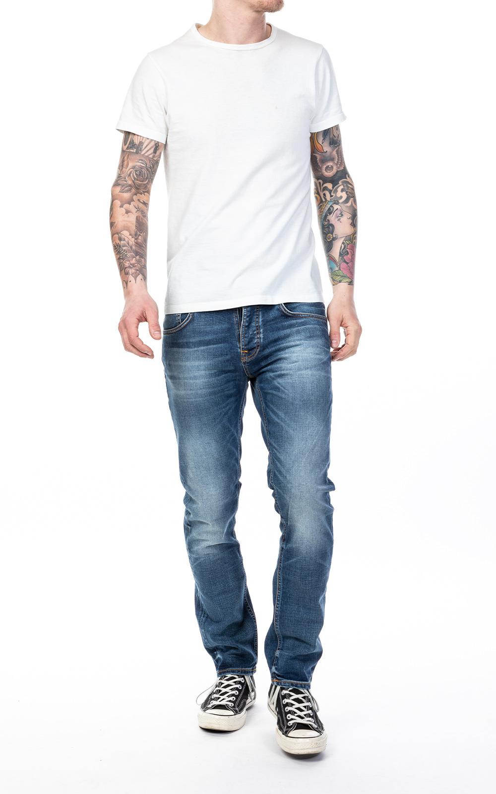 nudie jeans grim tim worn in broken