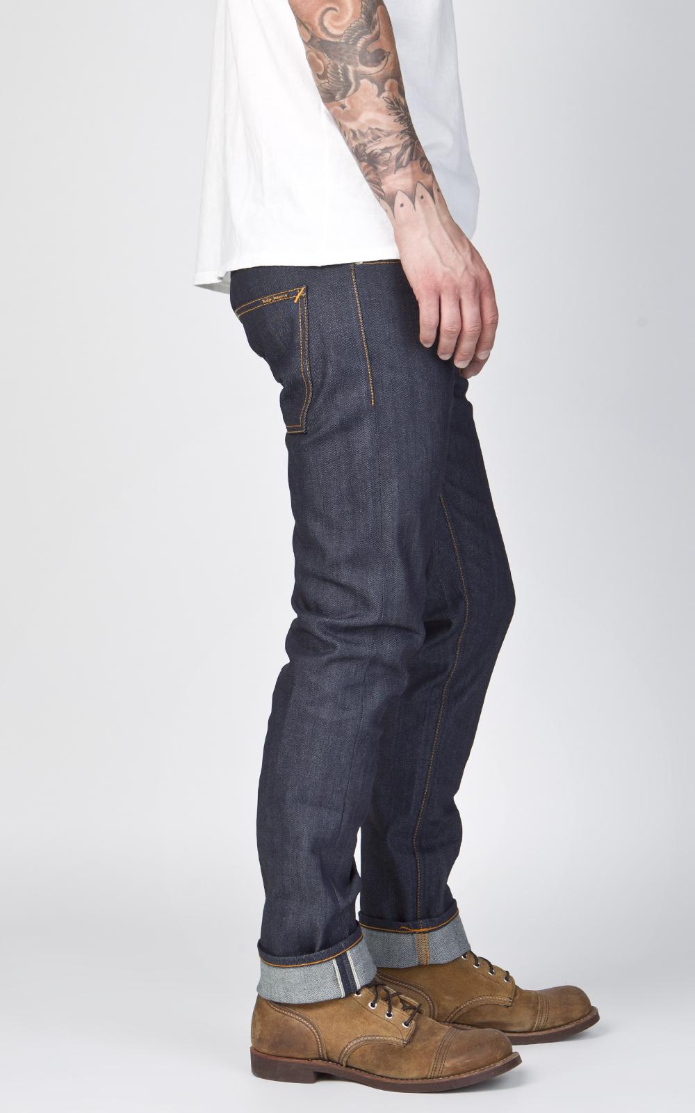 nudie thin finn dry selvage comfort