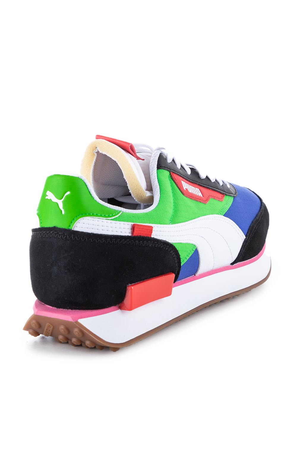 puma future rider black green
