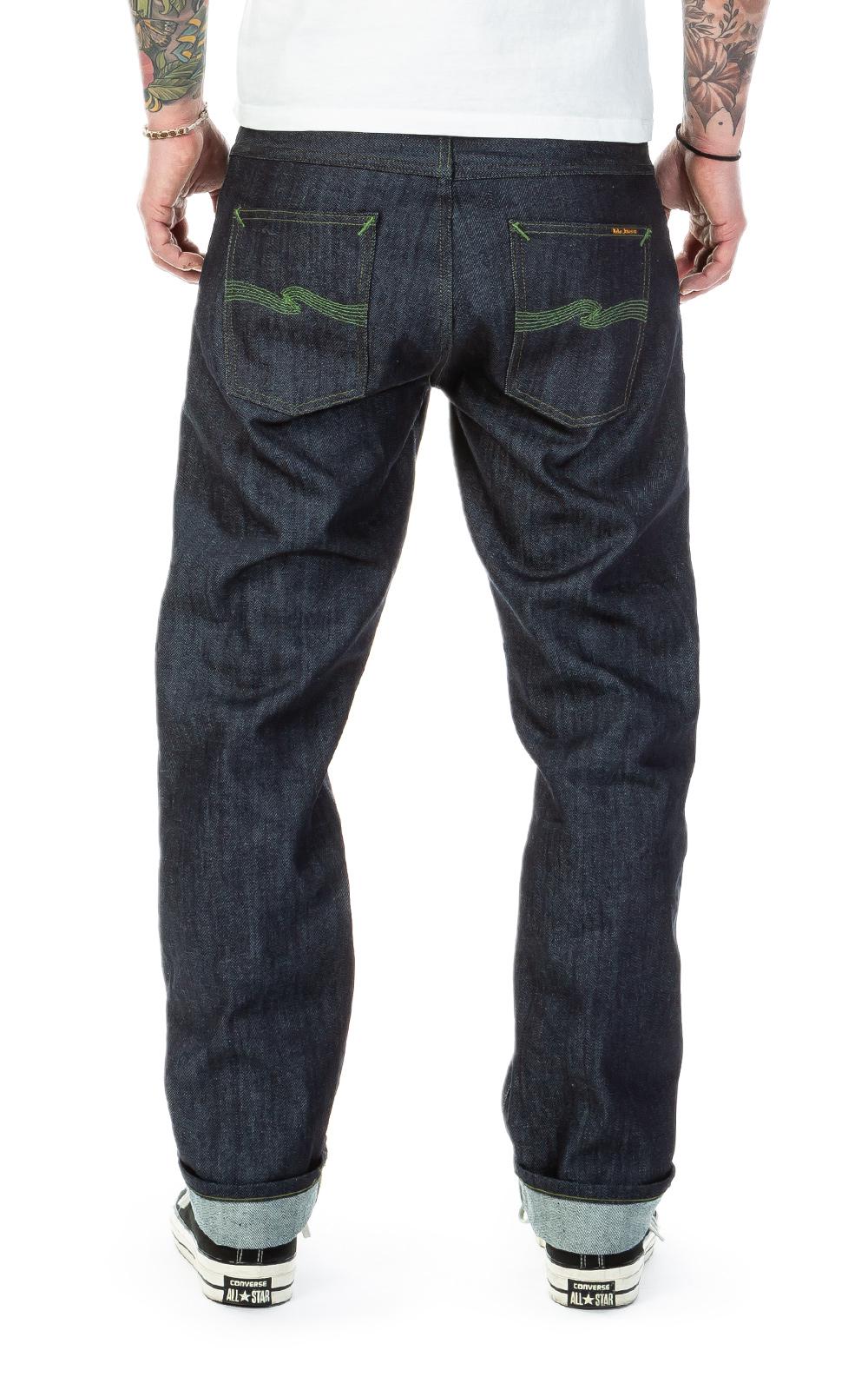 nudie jeans sleepy sixten dry green selvage