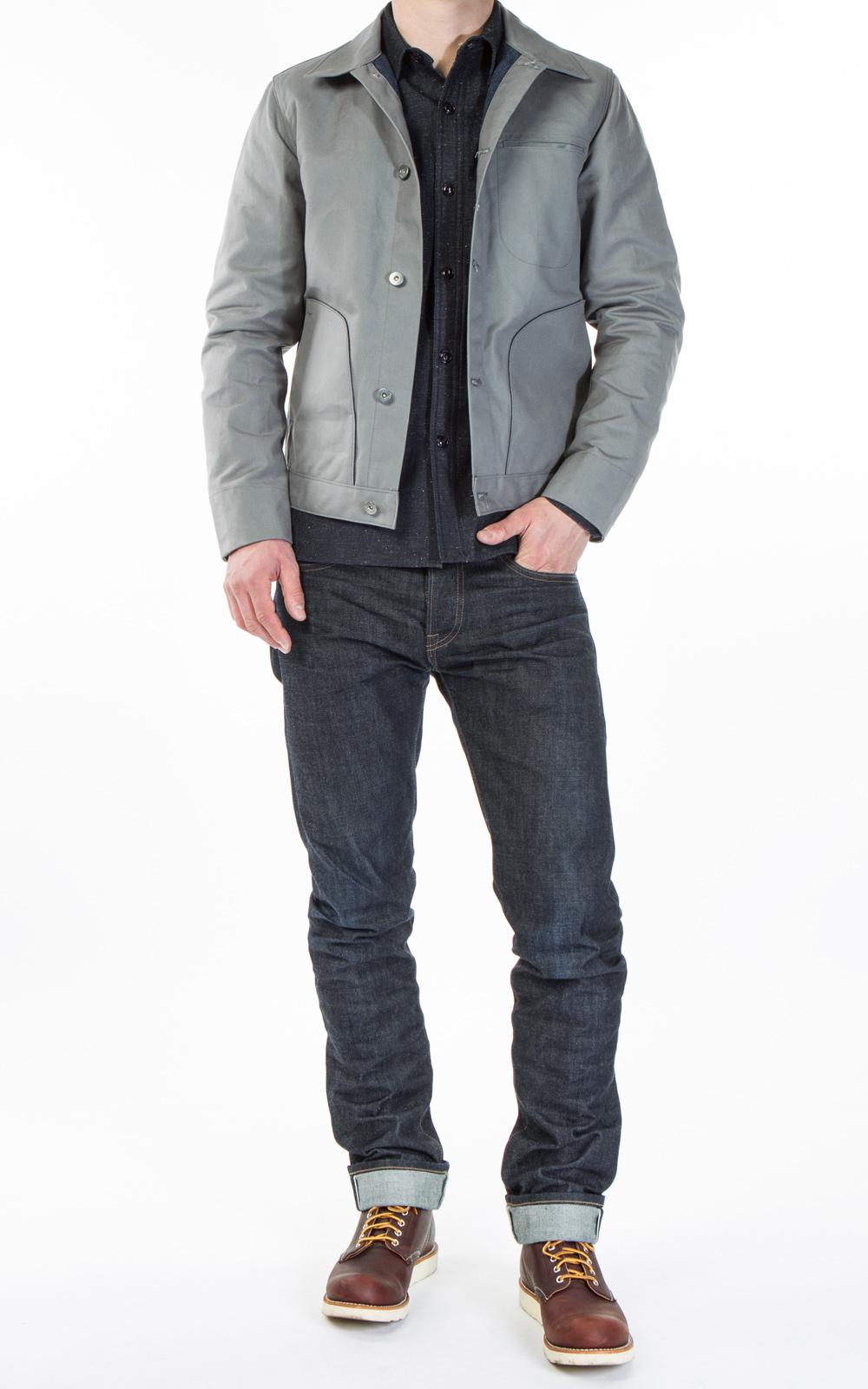 gray canvas jacket