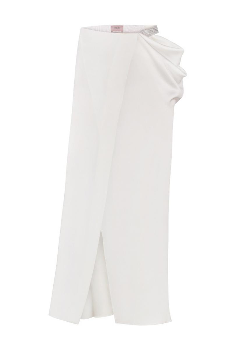 Nue Studio Venus Wrap White Skirt | Lyst UK