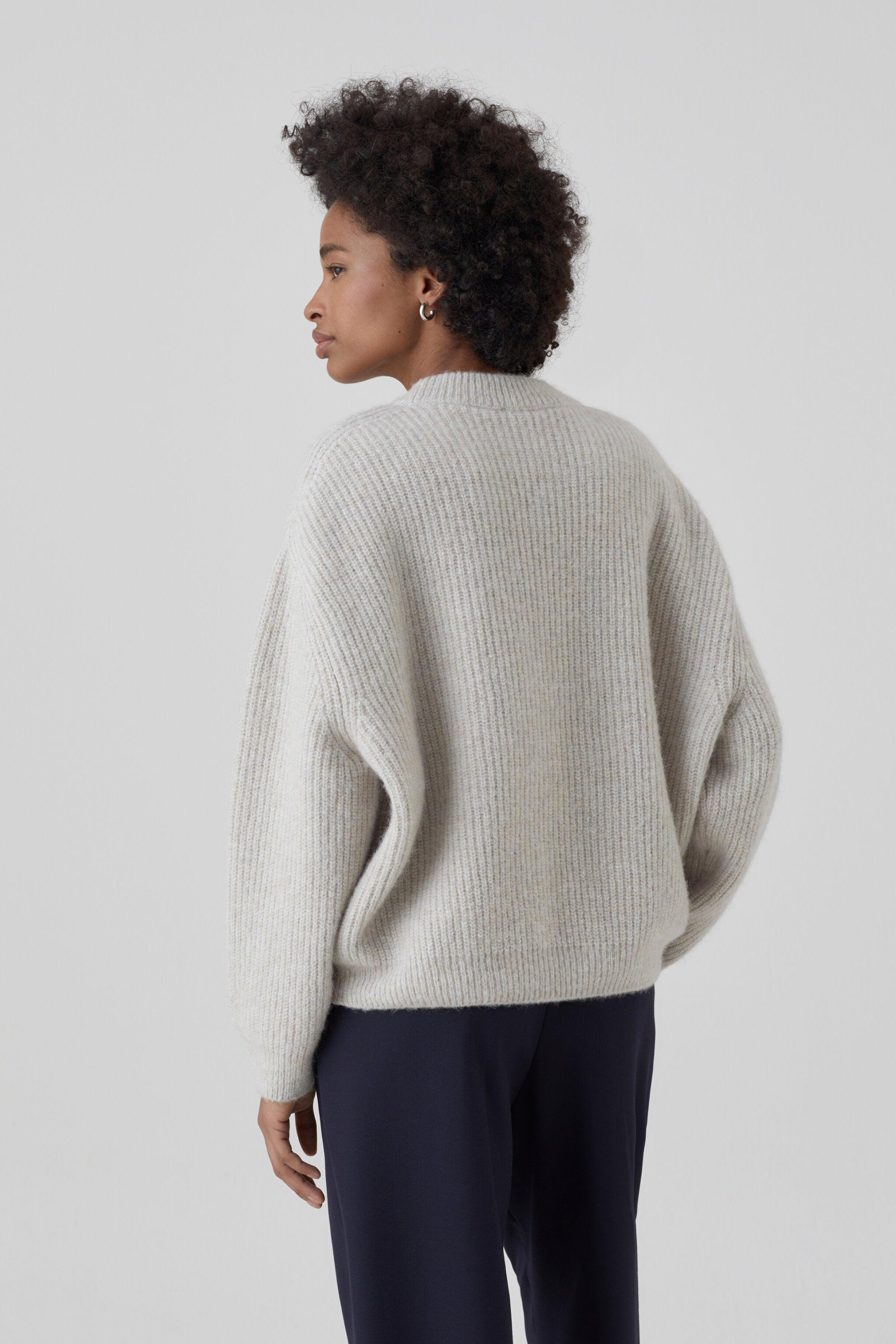 Crew Neck Sweater With Alpaca Wool | Lyst