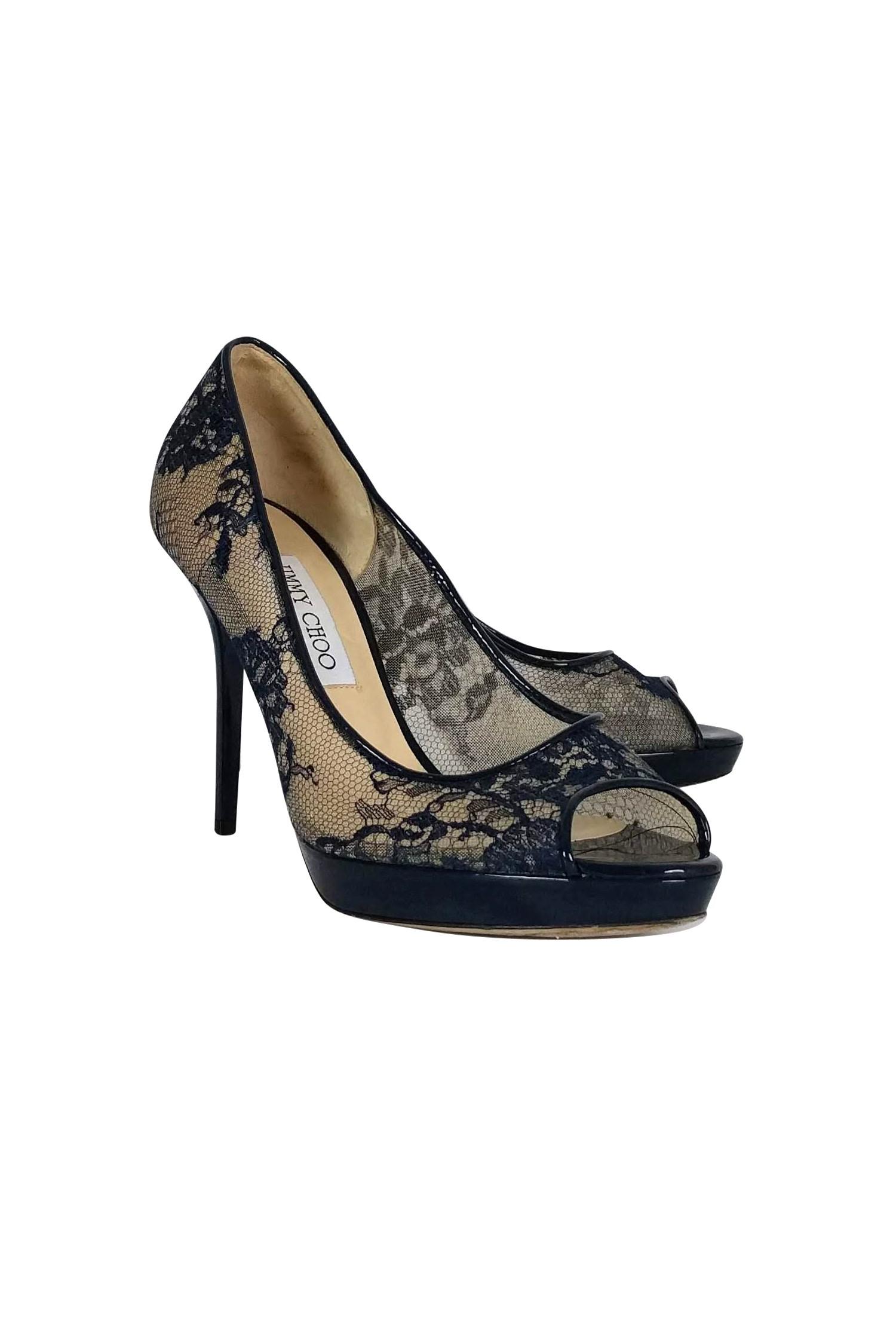 jimmy choo navy blue heels