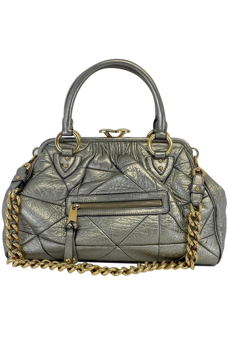 Marc Jacobs Metallic Silver Leather Bag Lyst