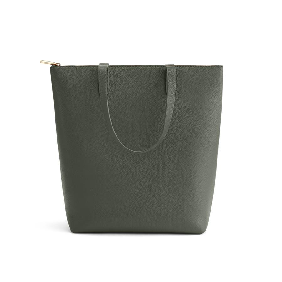 structured tote bag with zipper