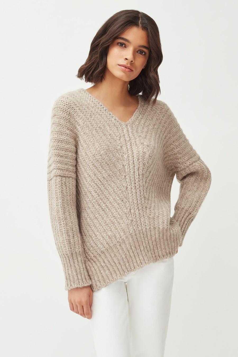 Cuyana Wool Alpaca Chunky V-neck 