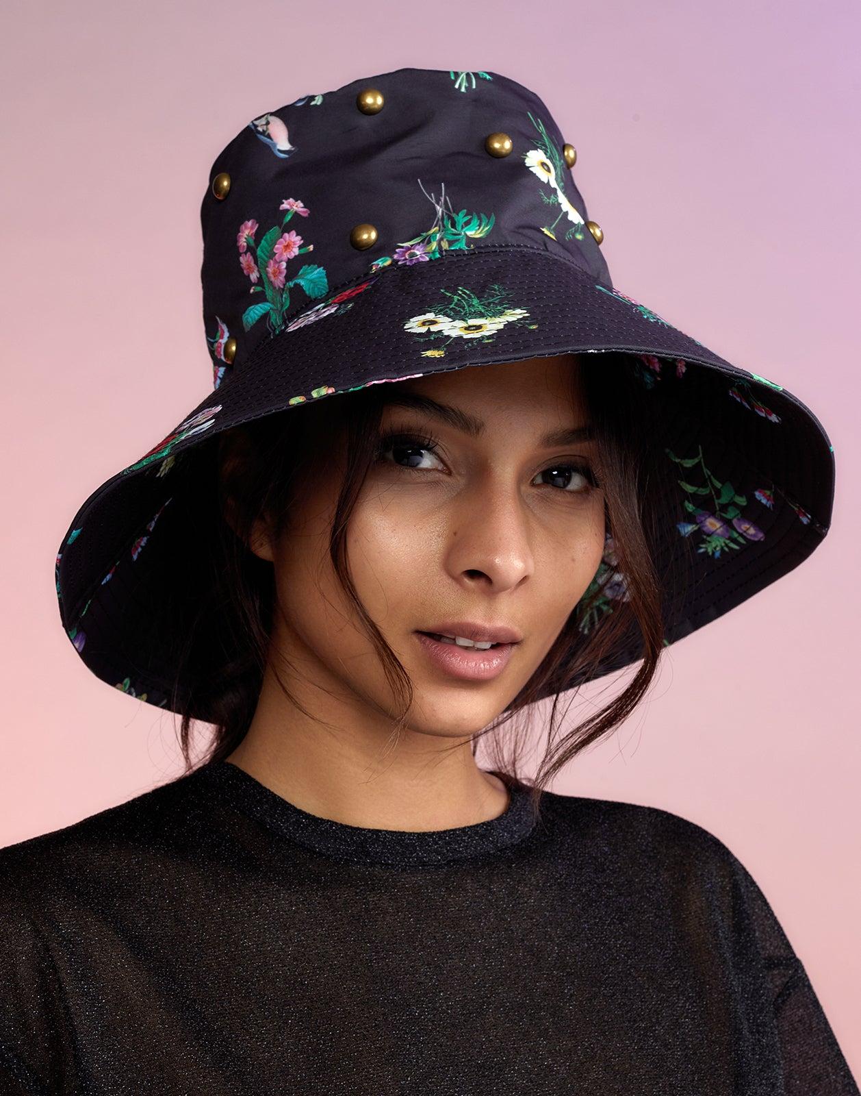 Cynthia Rowley Studded Bucket Hat in Black Lyst