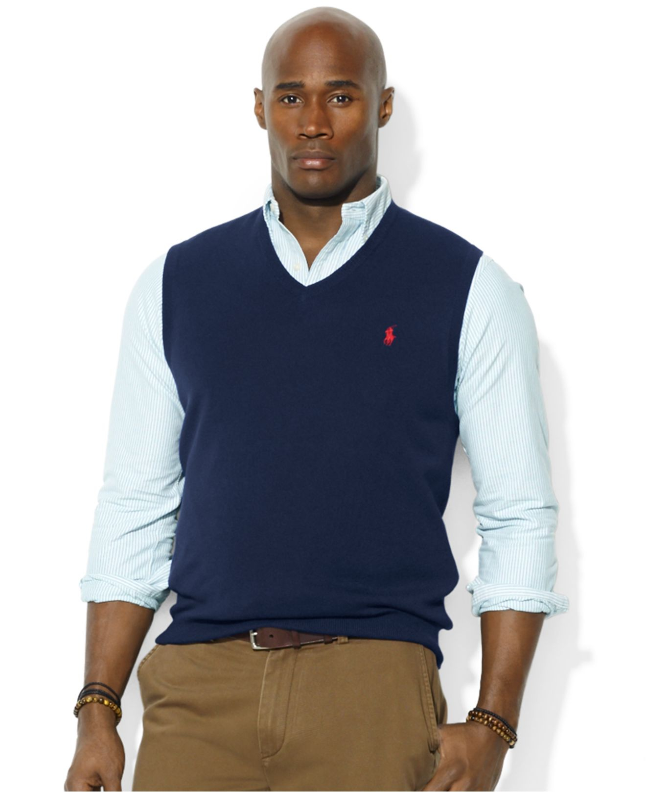 krater Natura Rejse Polo Ralph Lauren V-Neck Merino Wool Sweater Vest in Blue for Men | Lyst