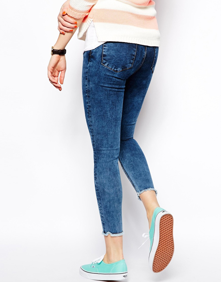 frayed ankle grazer jeans