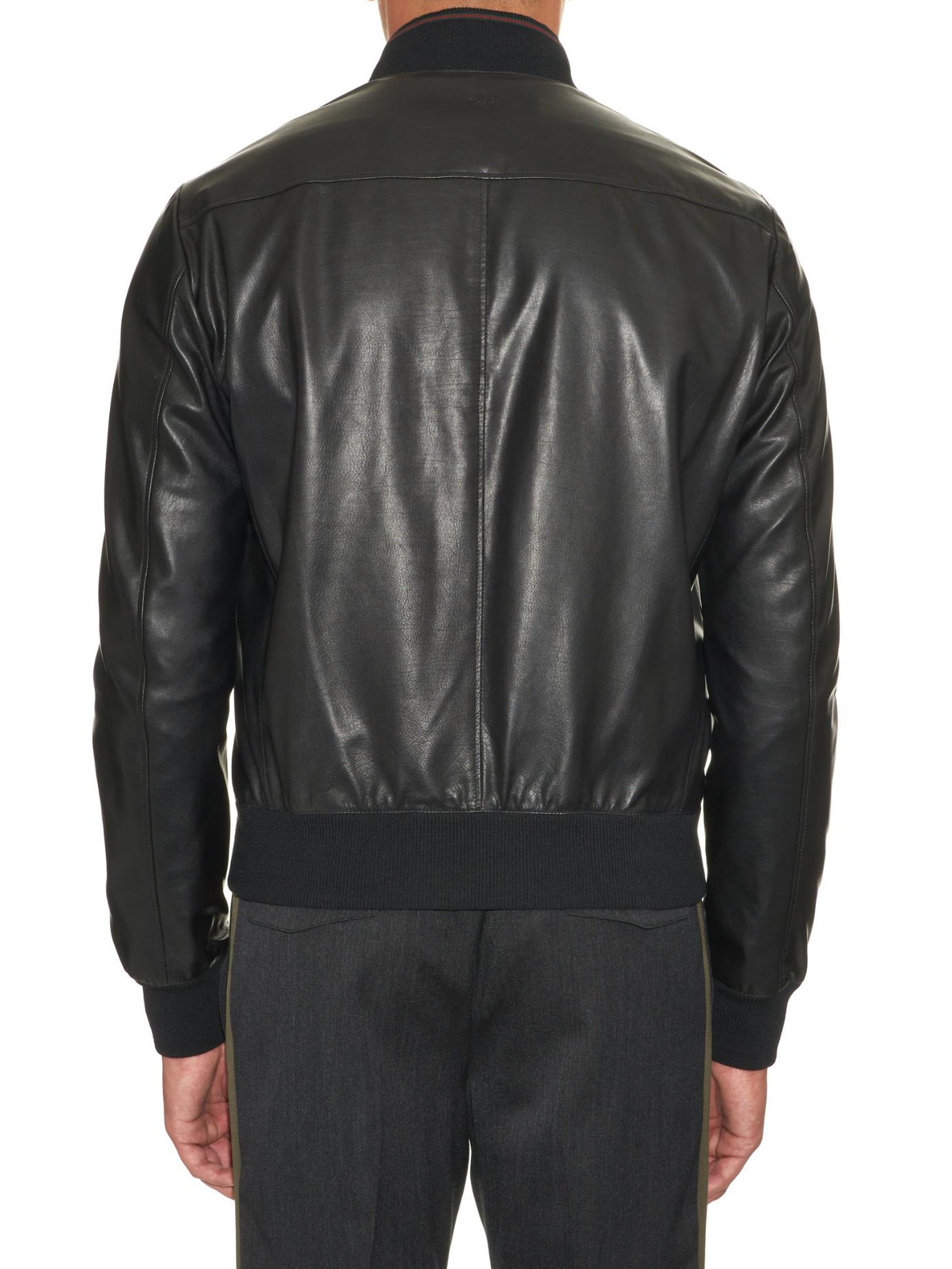 Gucci Lightweight Leather Jacket in Black for Men | Lyst