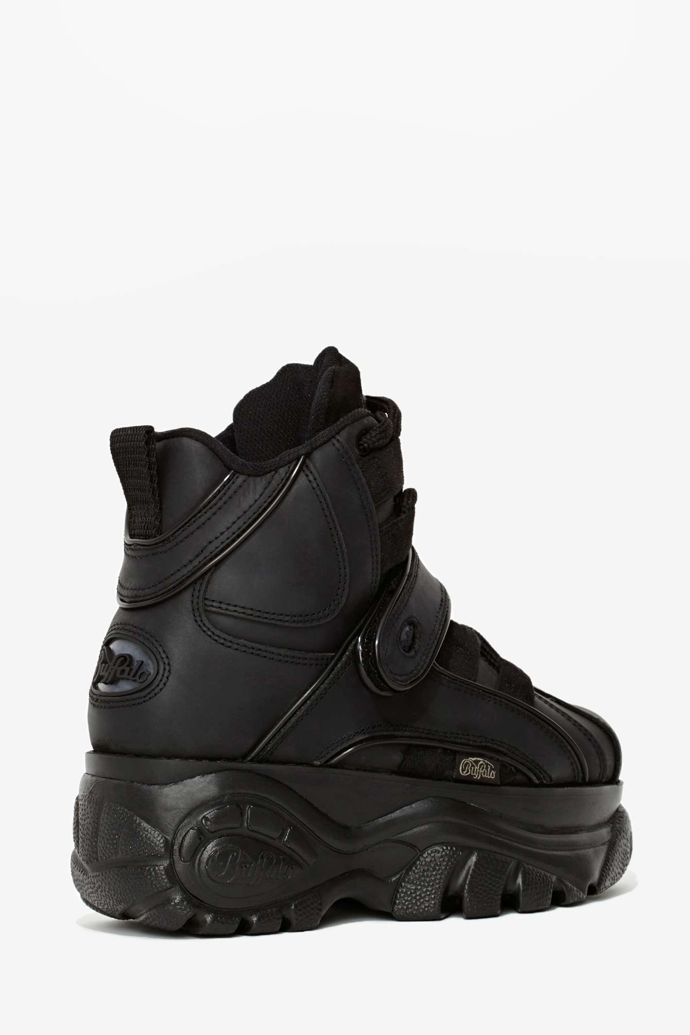buffalo platform sneakers black
