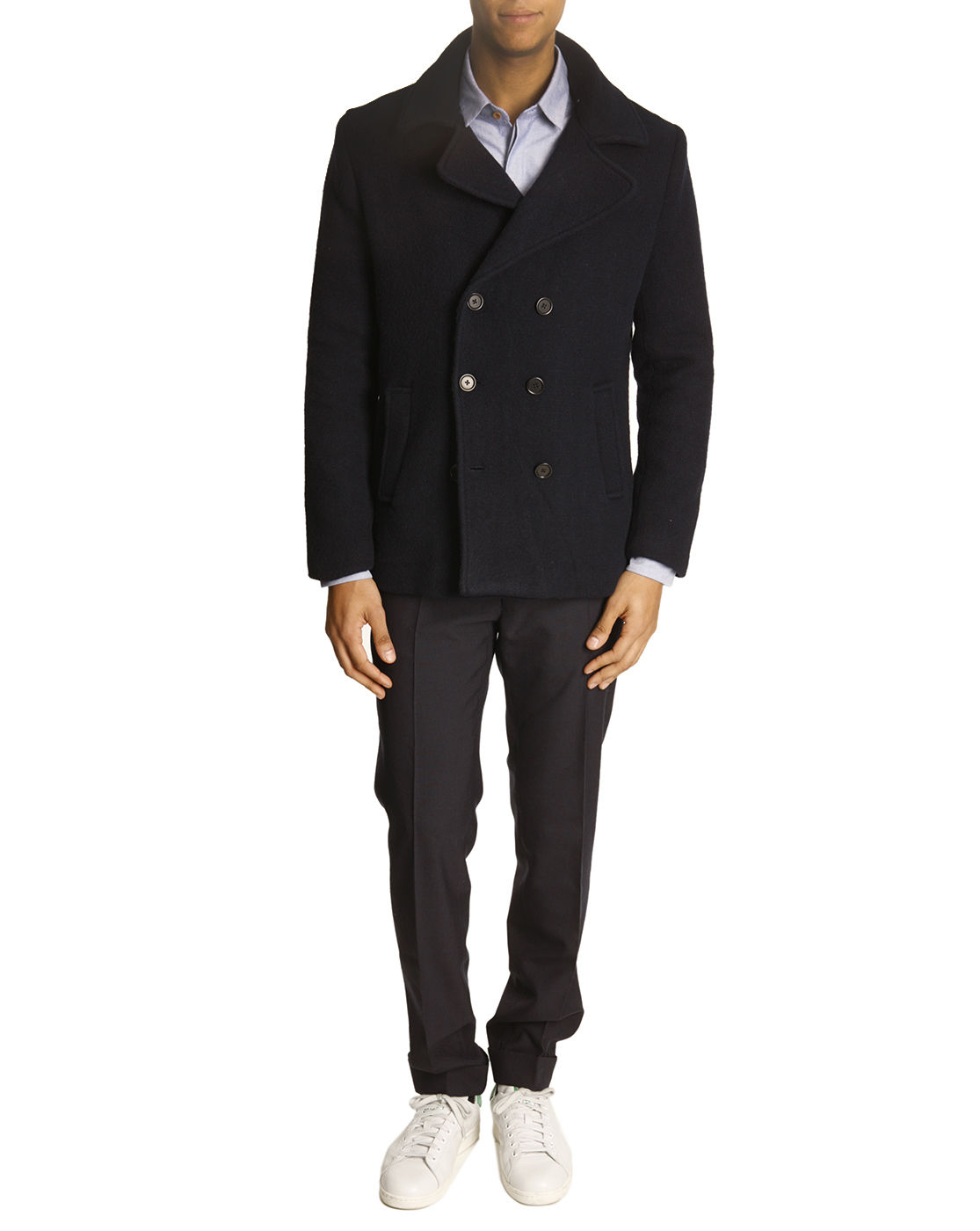 Gant rugger Scruffy Navy Blue Boiled Wool Peacoat in Blue for Men