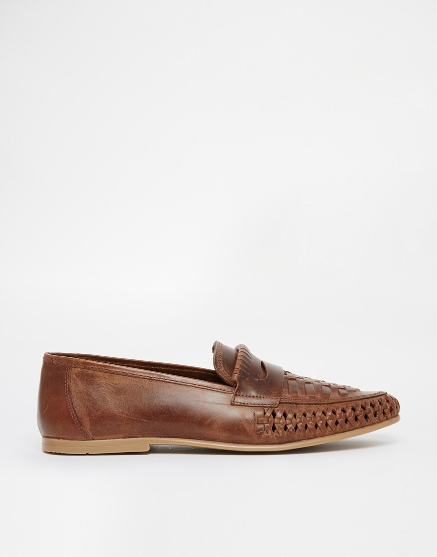 asos leather loafers