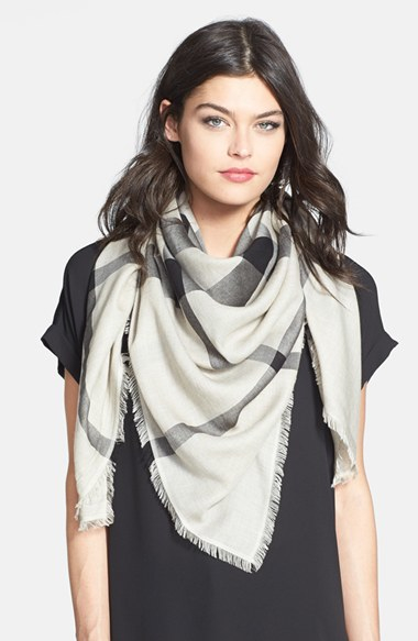 burberry color check square scarf