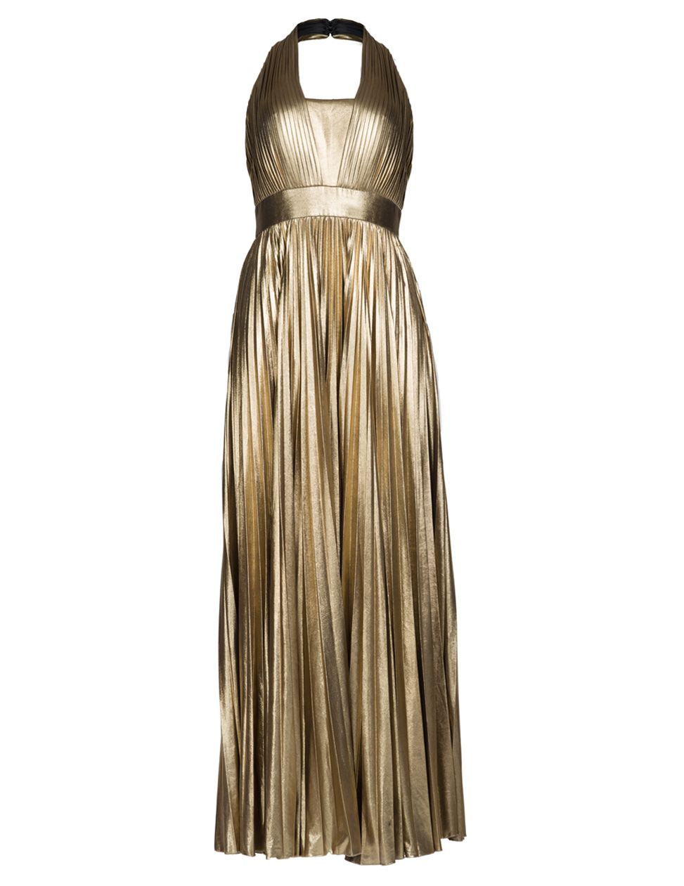 Aftershock Arusha Gold Halter-Neck Maxi Dress in Gold | Lyst