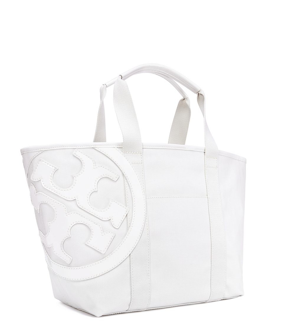 Tory Burch Canvas Small Tote in White Lyst