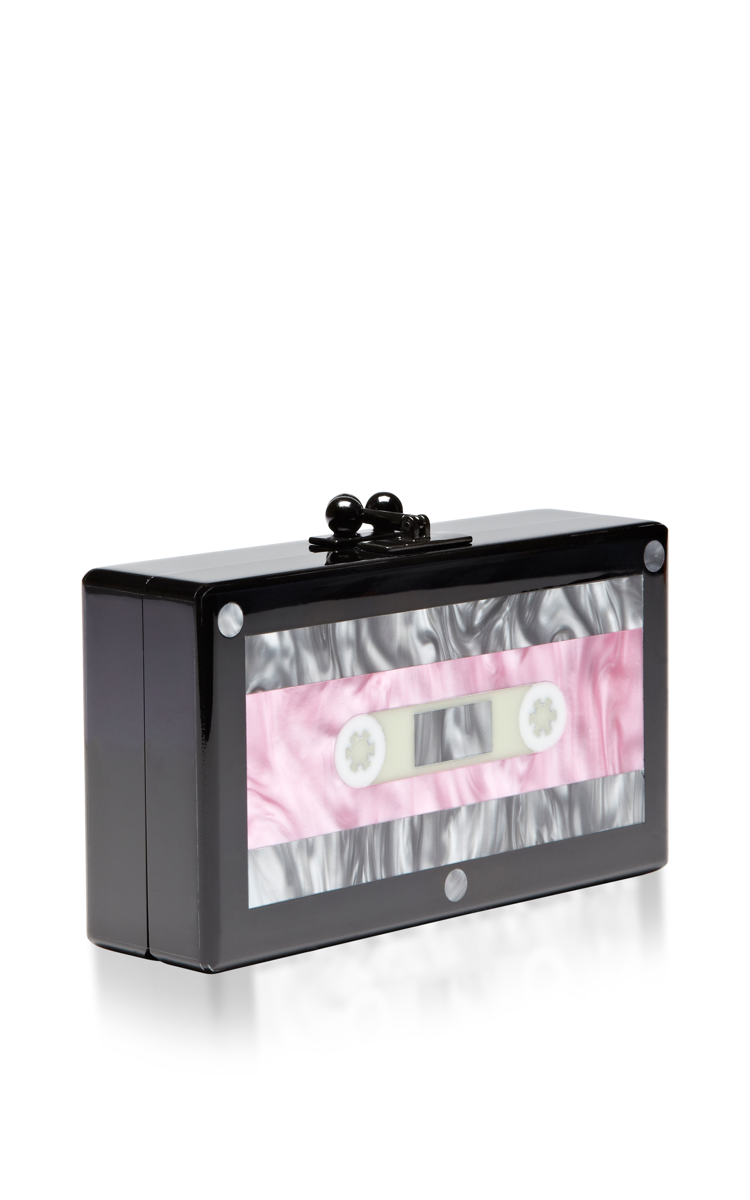 Edie parker Jean Cassette Perspex Clutch in Black (Black Multi) | Lyst